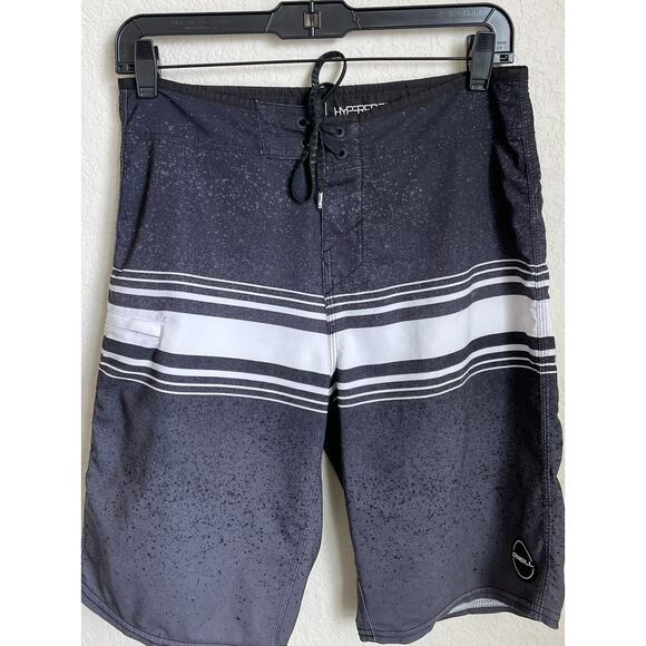 O'Neill Hyperfreak Mens Charcoal Board Shorts Outdoor Size 28 Polyester Preowned - Picture 3 of 12